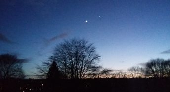 night sky with bright moon