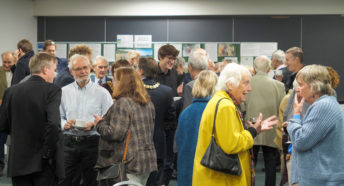 several dozen people chatting and enjoying themselves at CPRE's awards evening
