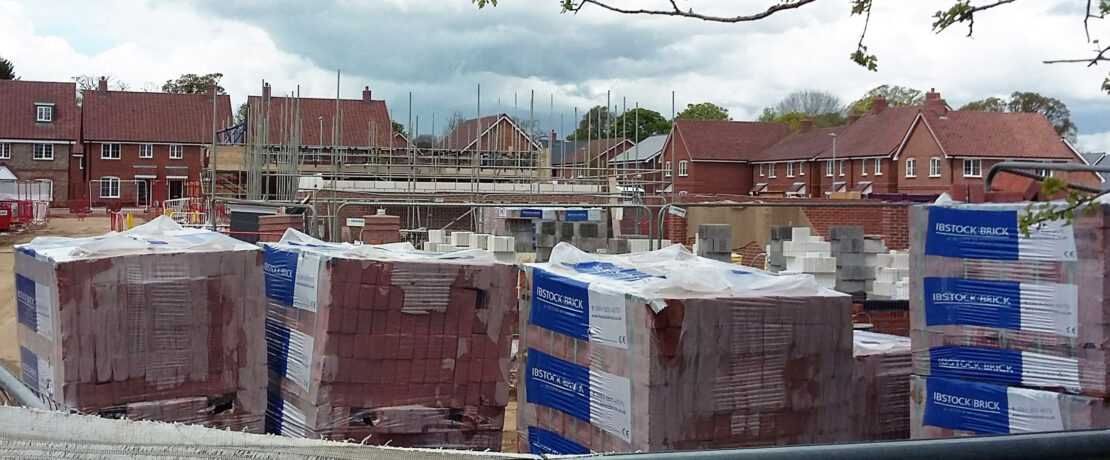 building materials and housing under construction