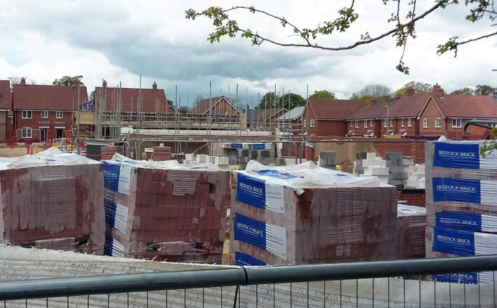 building materials and housing under construction