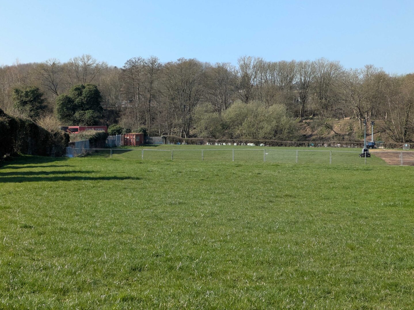 a green grassy field in early springtime